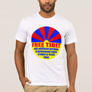 T-shirt Le Thibet libre avec la chemise supplémentaire