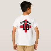 T-shirt Le Thong de football du supporter de l'Angleterre (Dos entier)
