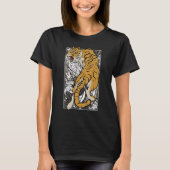 T-shirt Le Tigre Japonais Samurai Guerrier Animal Combattr (Devant)