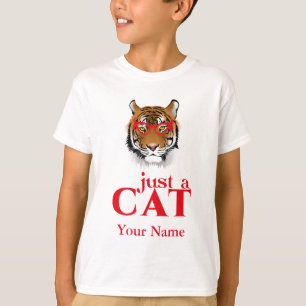 T-shirt Le tigre juste un chat amusant