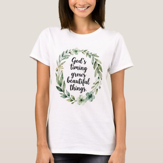 T-shirt le timing de Dieu (Devant)