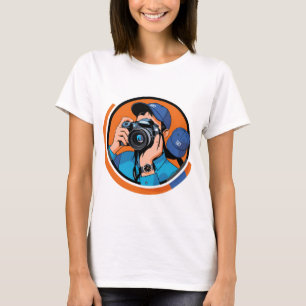 T-shirt Le tireur moderne - Icône de photographe stylisé