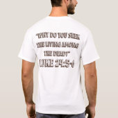 T-shirt Le tombeau est vide – Conception de verset bibliqu (Dos)