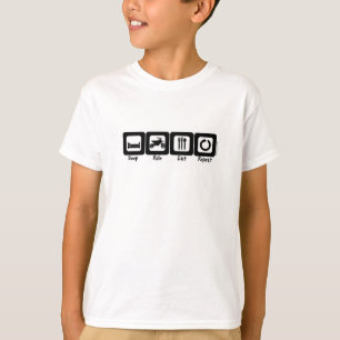 T-shirt Le tour de sommeil mangent la répétition