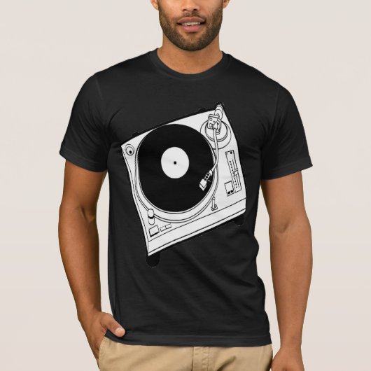 T-shirt Le Tourne-disque DJ piquent (Devant)