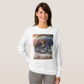 T-shirt Le train spatial traverse le temps (Devant entier)