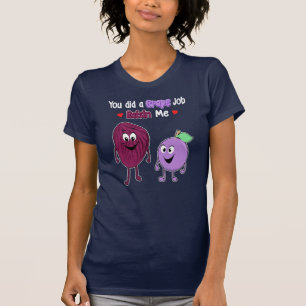 T-shirt Le travail drôle de raisin de calembour de fruits
