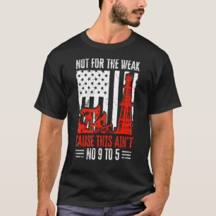 T-shirt Le Travailleur Du Terrain D'Huile Non Pour Le Drap