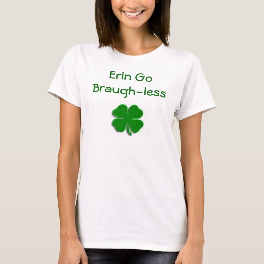 T-shirt Le trèfle vert clair, Erin vont Braugh-less (Devant)