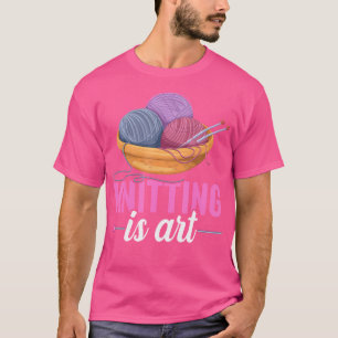 T-shirt Le tricot est un art, je tricote