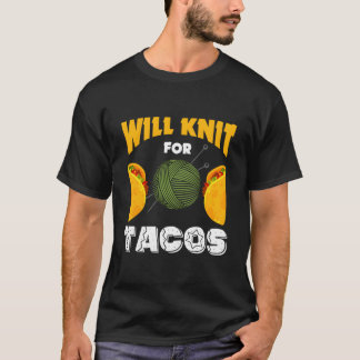 T-shirt Le tricot tricote pour les tacos disant J'aime tri