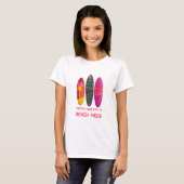 T-shirt Le Triptyque de l'affiche de planche de surf Enjoy (Devant entier)
