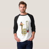 T-shirt Le trombone de basse de Stubbie (Devant entier)
