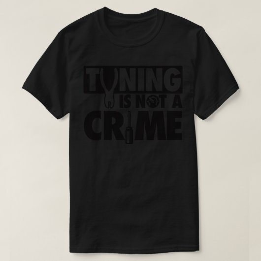 T-shirt Le tuning n'est pas un crime (Design devant)