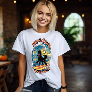 T-shirt Le Vague Surf Poodle Noir