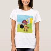 T-shirt Le Veau De Cartographie Sur Une Ferme (Devant)