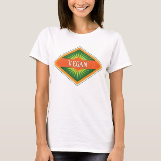 T-shirt Le végétalien colore le logo (Devant)