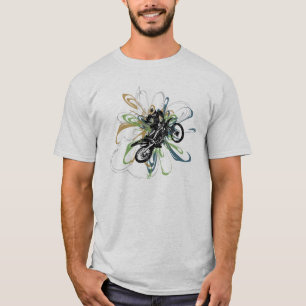 T-shirt Le vélo abstrait de saleté badine des chemises