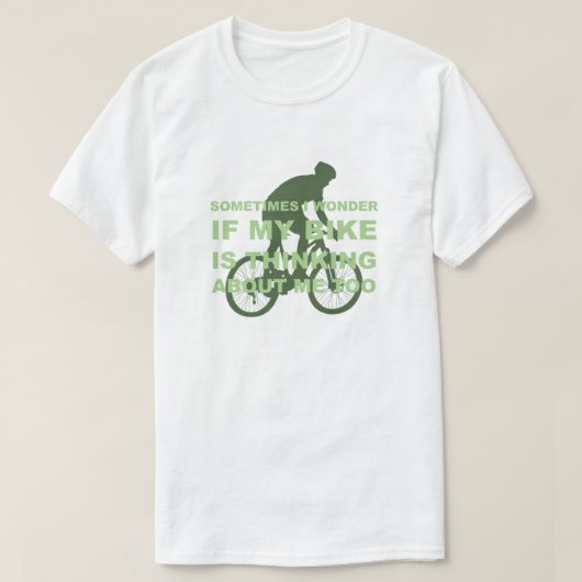 T-shirt Le vélo de recyclage drôle pense au vert imitation (Design devant)