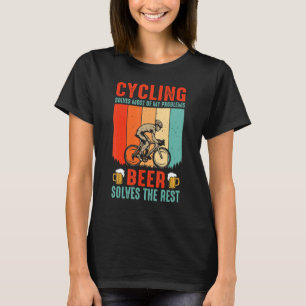 T-shirt Le Vélo Résout La Plupart De Mes Problèmes La Bièr