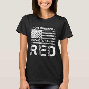 T-shirt Le vendredi nous portons le drapeau américain roug