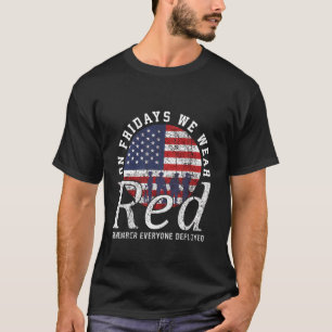 T-shirt Le vendredi, nous portons le vendredi rouge Drapea