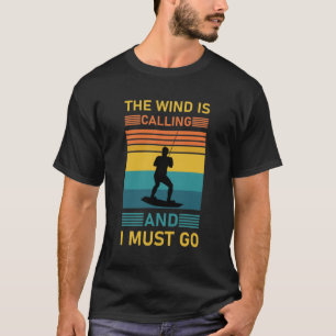 T-shirt Le vent m'appelle et je dois partir - Kitesurfing