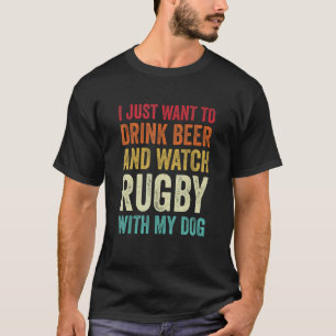 T-shirt Le Ventilateur De Rugby À Chien