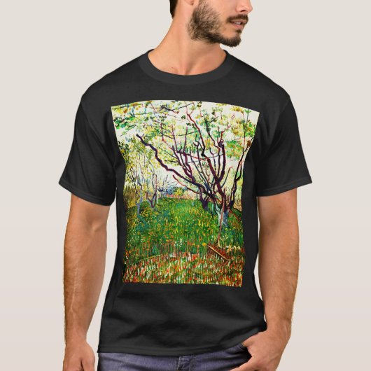 T-shirt Le verger à fleurs (1888) par Vincent Van Gogh (Devant)