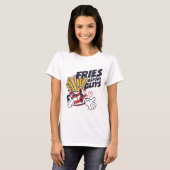 T-shirt Le véritable amour vient avec des frites (Devant entier)