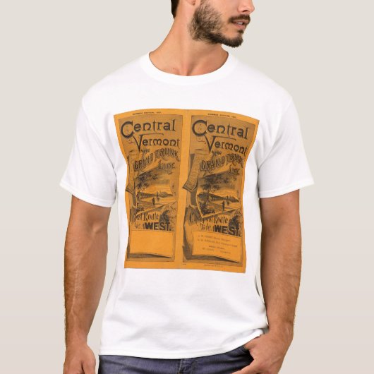 T-shirt Le Vermont central, ligne interurbaine grande (Devant)