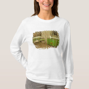 T-shirt Le vert et l'or laquent des meubles dans l'état