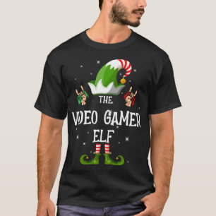 T-shirt Le Vidéo Gamer Elf Family Matching Group Christma