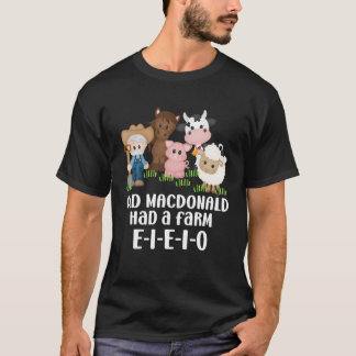 T-shirt Le Vieux Macdonald Avait Une Chanson De Nursery E-