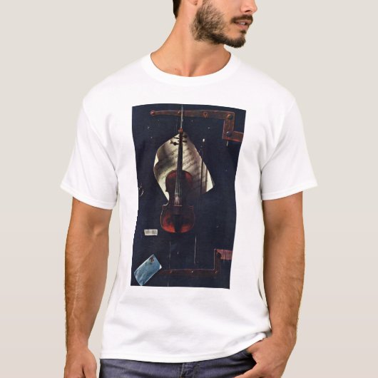 T-shirt Le vieux violon par Harnett William Michael (Devant)