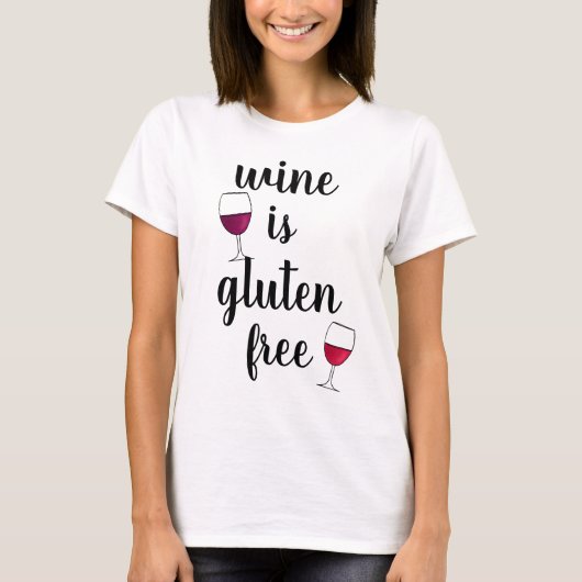 T-shirt Le vin est sans gluten (Devant)