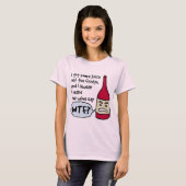 T-shirt Le vin indique "WTF ?" (texte noir) (Devant entier)