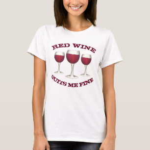 T-shirt Le Vin Rouge Me Convient Fine Amusante Merlot Vin