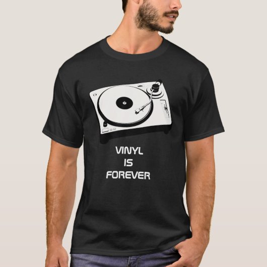 T-shirt Le vinyle est pour toujours chemise (Devant)