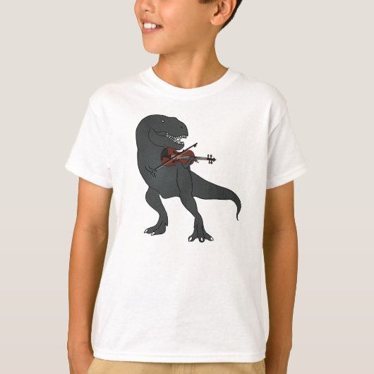 T-shirt Le violon de T-Rex badine la chemise (Devant)