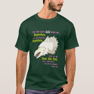 T-shirt Le visage aiment le silex : Loup blanc pour les