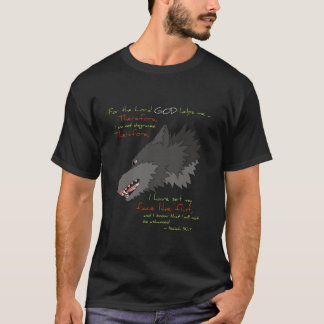 T-shirt Le visage aiment le silex : Loup gris pour les