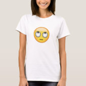 T-shirt Le visage avec le roulement observe Emoji (Devant)