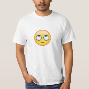 T-shirt Le visage avec le roulement observe Emoji