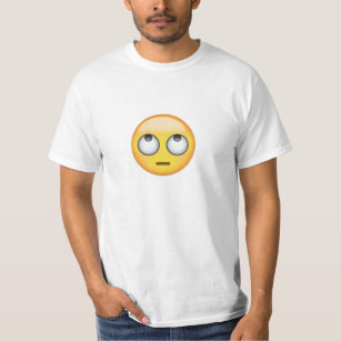 T-shirt Le visage avec le roulement observe Emoji