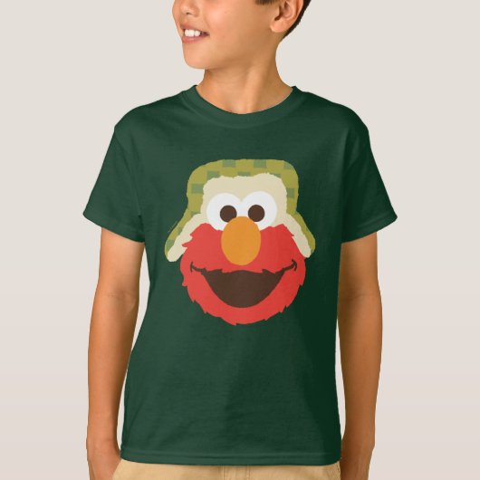 T-shirt Le visage d'Elmo Woodland (Devant)