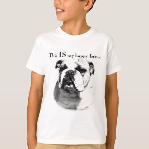 T-shirt Le visage joyeux de Bulldog