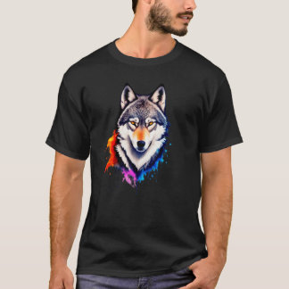 T-shirt Le visage majestueux du loup