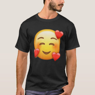 T-shirt Le visage souriant avec les coeurs amoureux Emojis