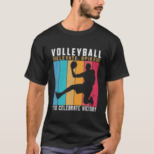 T-shirt Le volley-ball élève le pic et célèbre la victoire